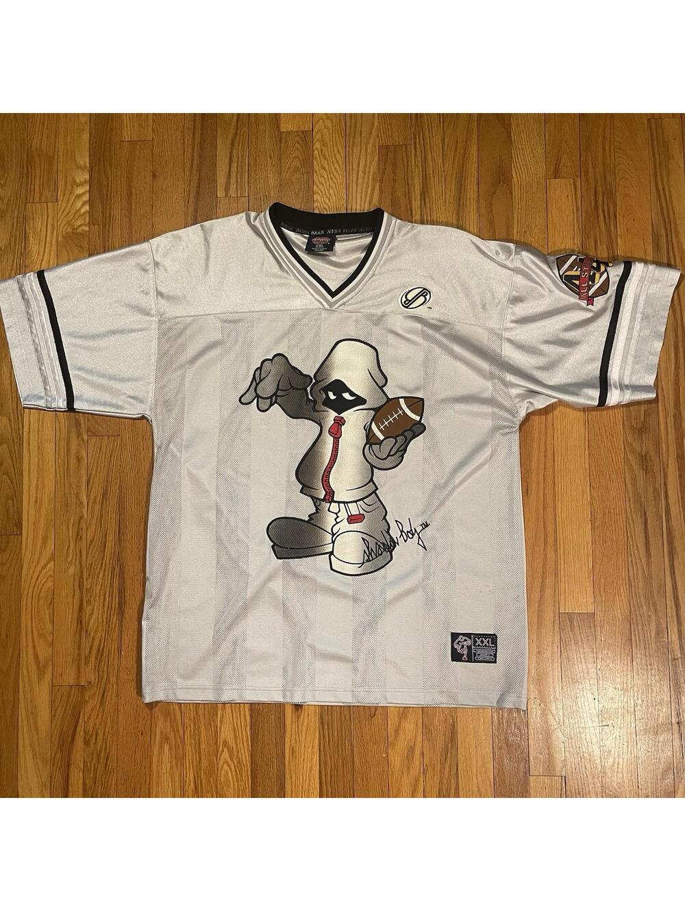 RARE y2k Buda Bean Embroidered Football Jersey Shirt #44 Rap Graphic Mens XXL